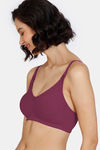 Zivame Maternity Double Layered Non Wired 3/4th Coverage Nursing Bra - Beet Red — thumbnail 3